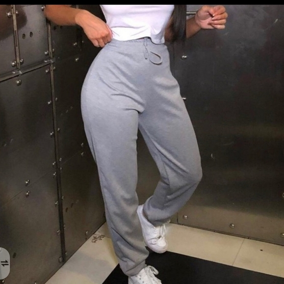 Gray Drawstring Joggers - Picture 2 of 2